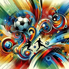 abstract image FIFA World Cup, UEFA European Football Championship, UEFA Euro 2024, 2024 Summer Olympics