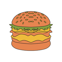burger art character design