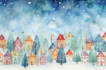 Fototapeta premium Christmas village background backgrounds outdoors architecture.