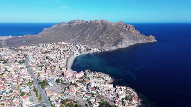 Cape Cope and Calabardina in Murcia province aerial view