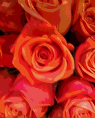 red roses background