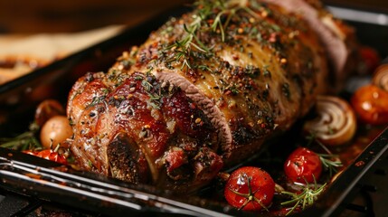 Gigot is a fried leg of lamb baked in the oven with seasonings and spices, the juiciest part of the...