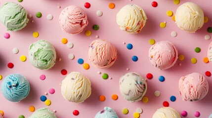 Sorbets Blended with Local Ingredients and Berry Flavor Designs in a Chocolate, Ice-Crafted Mint Dairy Collection, Offering a Variety of Cream Blends Including Caramel in Snack Designs. - obrazy, fototapety, plakaty