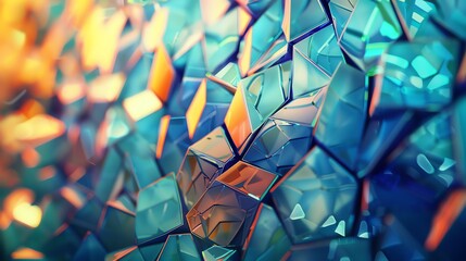Colorful Geometric Crystal Abstract Background