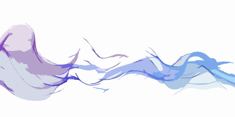 two flowing lines in blue and purple, on a white background.