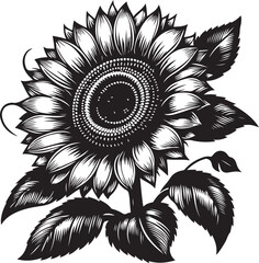 black and white flower