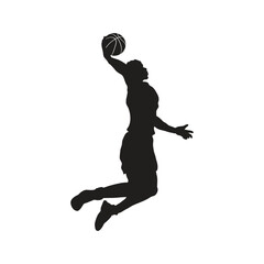 Fototapeta na wymiar Vector set of Basketball players silhouettes, Basketball silhouettes