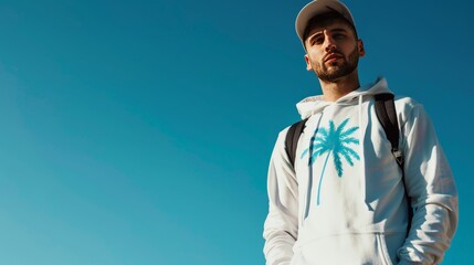 Hombre joven con sudadera