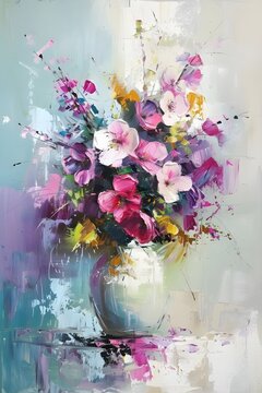 abstract background with flowers