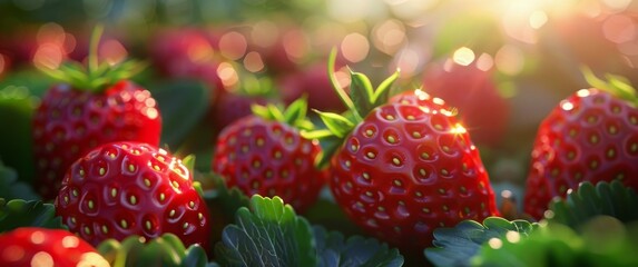 Close Up of Fresh Strawberries