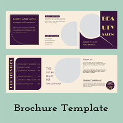 Beauty Salon Trifold Brochure Template