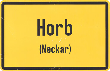 Ortsschild Horb am Neckar - obrazy, fototapety, plakaty