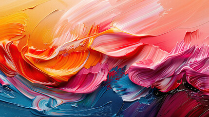 Dynamic abstract brush strokes for contemporary art prints design