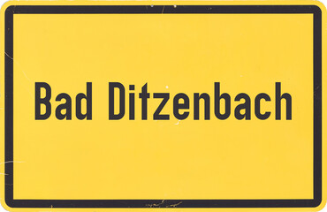 Ortsschild Bad Ditzenbach - obrazy, fototapety, plakaty
