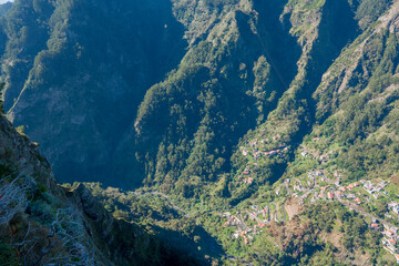 Eira do Serrado interior of Madeira island with mountains and levadas Portugal