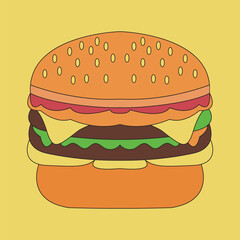 burger food  vector design