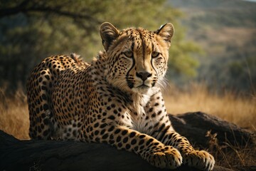 Obraz premium cheetah leopard jaguar in the jungle