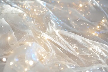 Twinkling fairy tale sparkles swirling gracefully on a transparent white surface, perfect for...