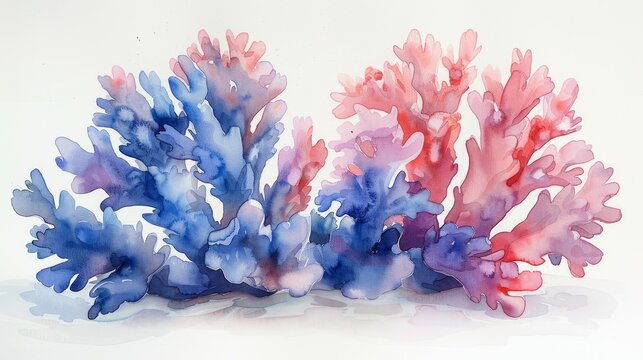 Colorful coral on white background.