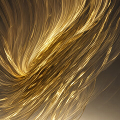 golden gradient of lines, folds and shapes, background, AI generated
