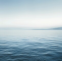 Large Body of Water With Sky Background