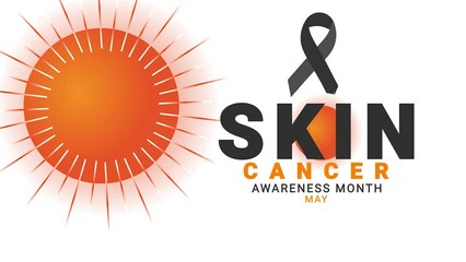 Skin cancer awareness month. sun motion.