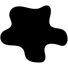 Abstract Black Liquid Ink Shapes Icon Pack