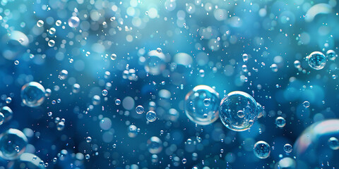 Blue bubbles background 