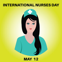 International nurses day celebration banner in vector format.