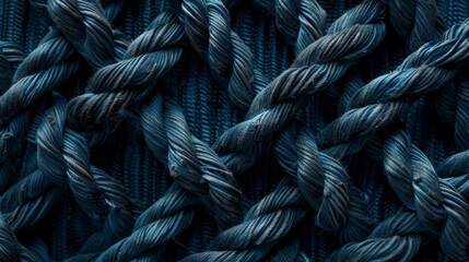intertwined ropes abstract background complexity and connection concept