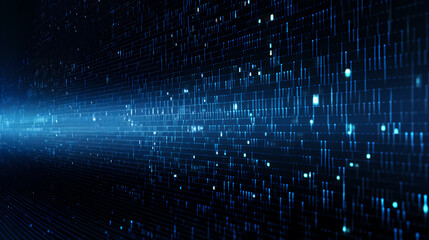 Blue binary code background