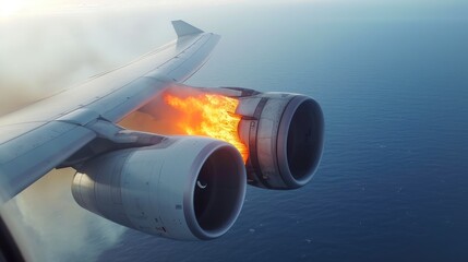 Mid-Air Emergency: Passenger Plane Engine Blaze
