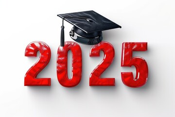 Red Letter Year: 2025 Graduation Concept