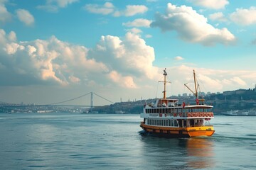 Istanbul Bosphorus waterfront outdoors vehicle.