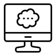 Speech bubble Vector Line Icon Design