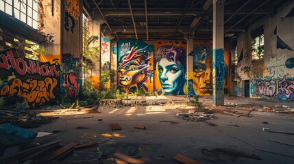 graffiti on the wall Generative AI