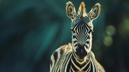 a zebra in its natural habitat. Generative AI