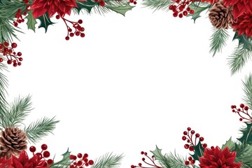 Obraz na płótnie Canvas Christmas frame backgrounds pattern plant