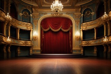 Empty opera house ballroom stage architecture