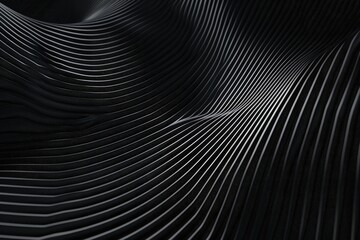 Wavy Grunge Wall Texture. Abstract Dark Gray Close-Up. Beautiful simple AI generated image in 4K, unique.