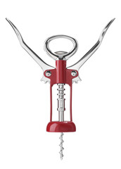 One wing corkscrew isolated on white. Kitchen utensil
