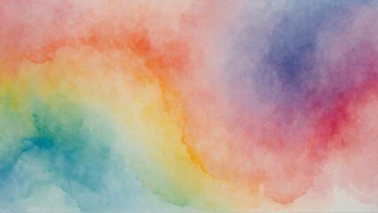 Abstract colorful pastel rainbow colors watercolor background