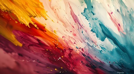 artistic "Popular" concept background with abstract brushstrokes and vibrant hues, designed in full ultra HD with high resolution to inspire creativity.