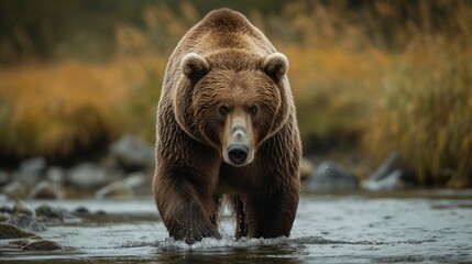 Obraz premium Bear in the Wilderness. Generative AI