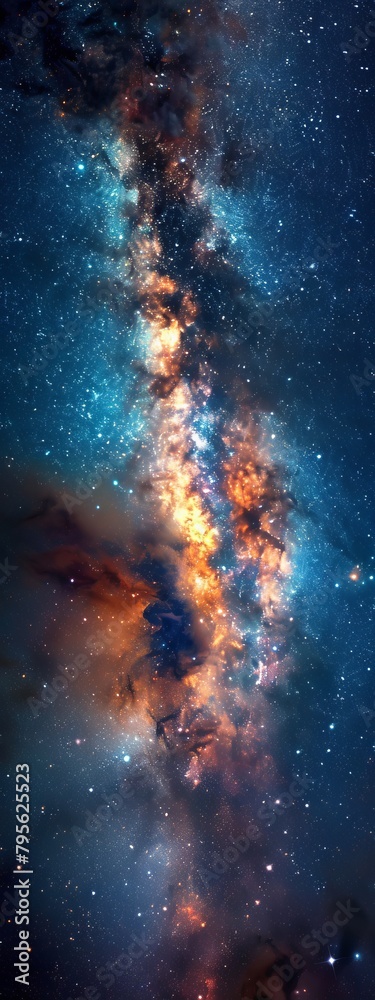 Wall mural milky way in space.