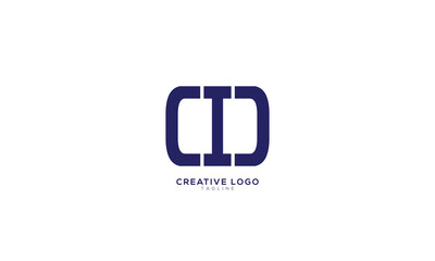 CID CD Abstract initial monogram letter alphabet logo design