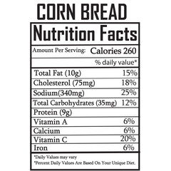 CORN BREAD Nutrition Facts