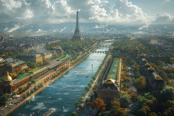 Paris hosts the 2024 Games with a blend of sports and summer art, creating a dynamic and inspiring atmosphere 