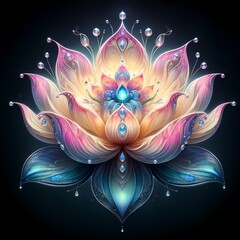Enlightening Spiritual Lotus Flower Art
