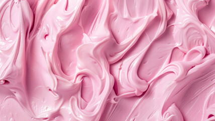 Delicious Pink Ice Cream Close-Up on Textured Background